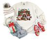 Festive Gnomes: Vintage Truck Christmas Scene Crewneck