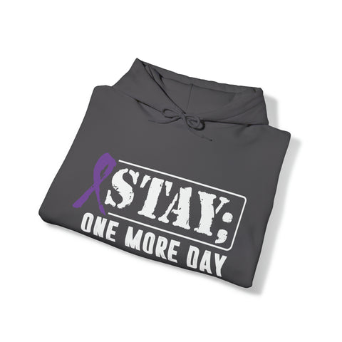 Stay; -  Hooded Sweatshirt - Spread the Message of Mental Health and Suicide Prevention with Our 'Stay' Hoodie - Unisex™