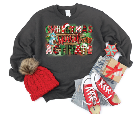Festive Mom Mode: Christmas Spirit Activate Crewneck