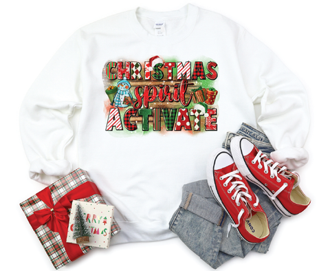 Festive Mom Mode: Christmas Spirit Activate Crewneck
