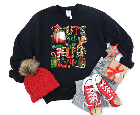Sip & Elf: Wine Mom's Holiday Crewneck