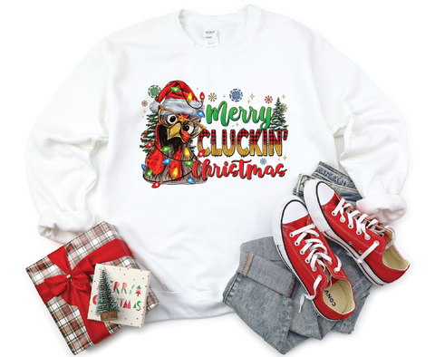 Merry Cluckin' Christmas: Festive Chicken Crewneck
