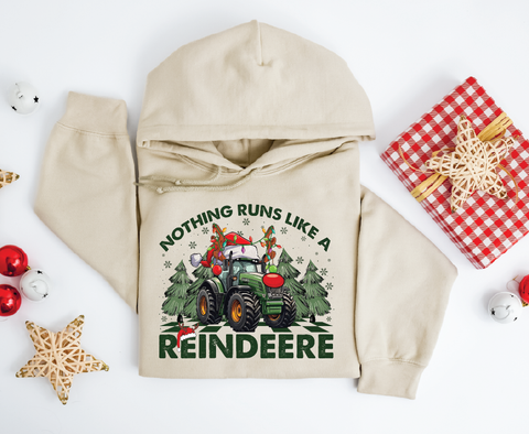 Nothing Runs Like A Reindeer: Tractor Hoodie