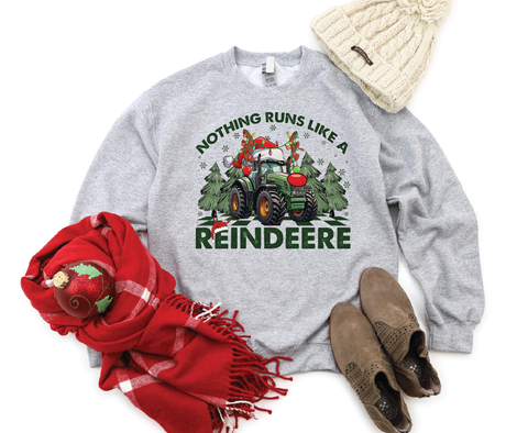 Nothing Runs Like A Reindeer: Tractor Crewneck