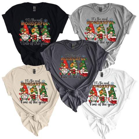 Gnome Wonderland: Festive Cheetah Print Softstyle Shirt