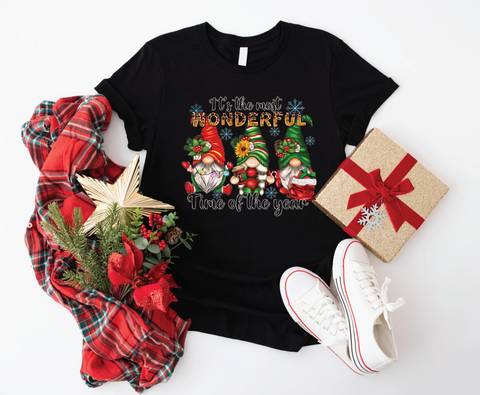 Gnome Wonderland: Festive Cheetah Print Softstyle Shirt