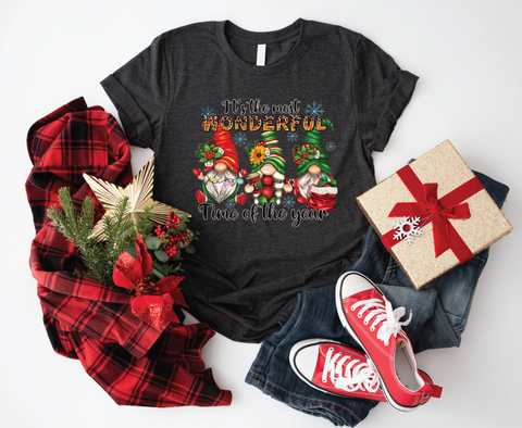 Gnome Wonderland: Festive Cheetah Print Softstyle Shirt