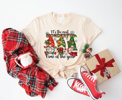 Gnome Wonderland: Festive Cheetah Print Softstyle Shirt