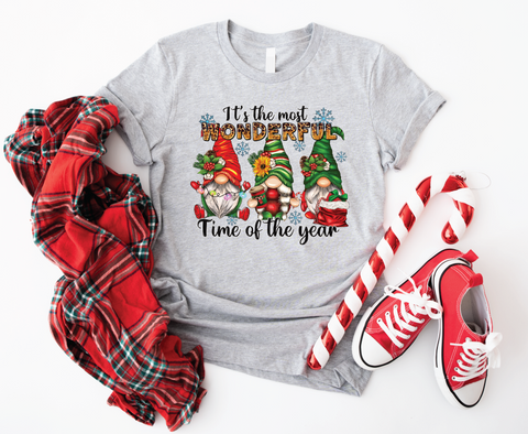 Gnome Wonderland: Festive Cheetah Print Softstyle Shirt