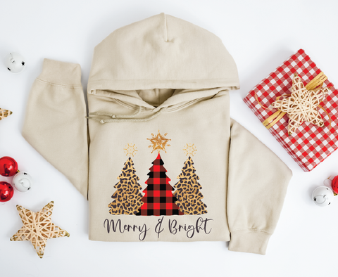 Merry & Bright Evergreen Elegance: Christmas Tree Hoodie