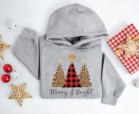 Merry & Bright Evergreen Elegance: Christmas Tree Hoodie