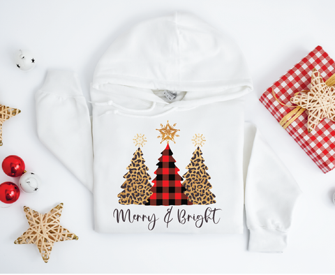 Merry & Bright Evergreen Elegance: Christmas Tree Hoodie
