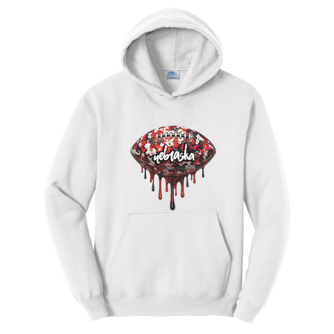 Nebraska Football Hoodie | Red Black Camo Game Day Sweatshirt