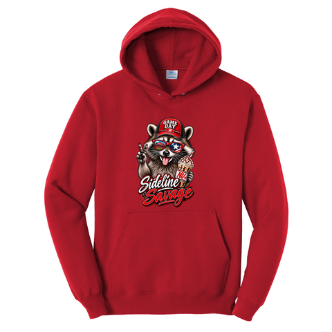Nebraska Sideline Savage Raccoon Hoodie | Game Day Sweatshirt