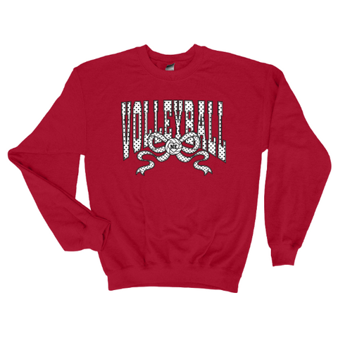 Stars, Bows & Volleyball – Nebraska Graphic Crewneck Sweatshirt