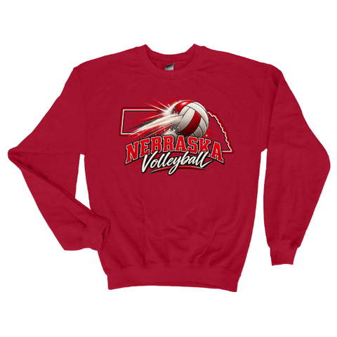 Nebraska Volleyball Power Hit Sweatshirt | Game Day Crewneck