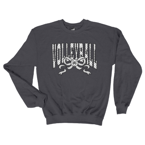 Stars, Bows & Volleyball – Nebraska Graphic Crewneck Sweatshirt