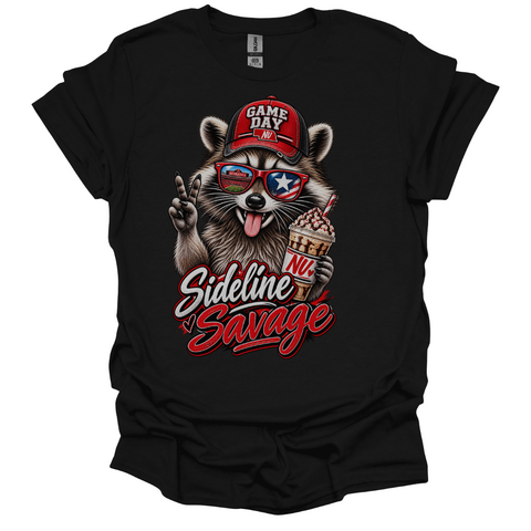 Nebraska Game Day Raccoon T-Shirt | Sideline Savage Tee