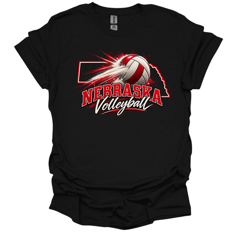 Nebraska Volleyball Power Hit T-Shirt | Game Day Tee