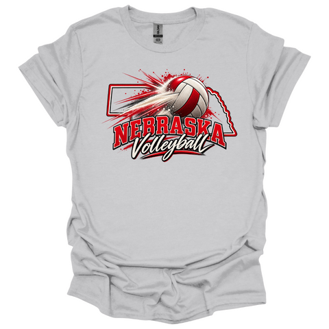 Nebraska Volleyball Power Hit T-Shirt | Game Day Tee