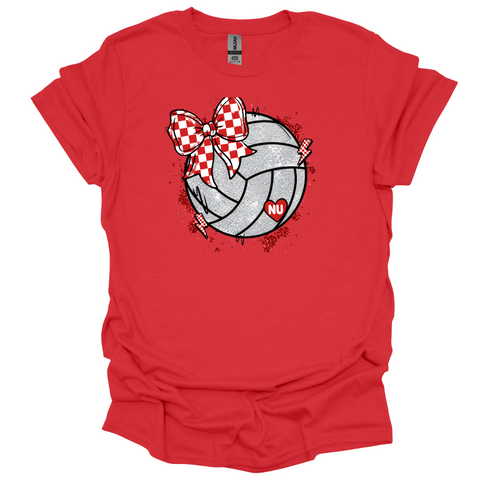 Nebraska Huskers Volleyball Bow Tee – Vintage Game Day Shirt