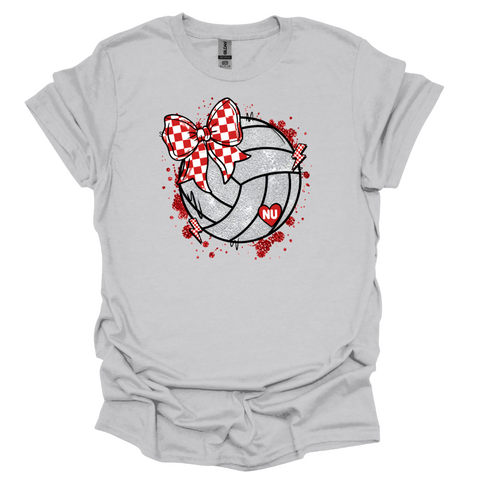 Nebraska Huskers Volleyball Bow Tee – Vintage Game Day Shirt