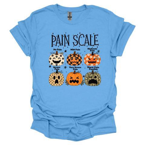 Halloween Nurse Shirt – Pumpkin Pain Scale Graphic T-Shirt