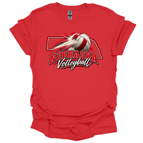 Nebraska Volleyball Power Hit T-Shirt | Game Day Tee