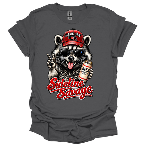 Nebraska Sideline Savage Raccoon T-Shirt | Game Day Beer Tee