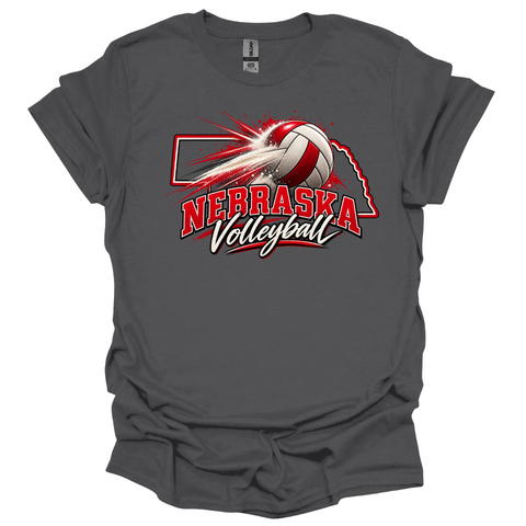 Nebraska Volleyball Power Hit T-Shirt | Game Day Tee