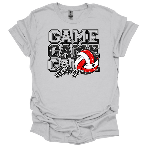 Serve Up Some Sparkle – Game Day Volleyball Nebraska T-Shirt
