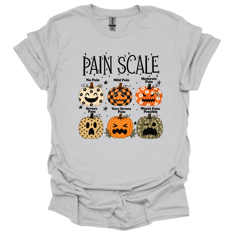 Halloween Nurse Shirt – Pumpkin Pain Scale Graphic T-Shirt