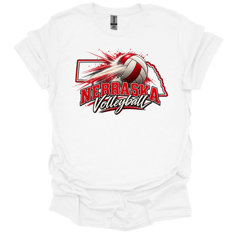 Nebraska Volleyball Power Hit T-Shirt | Game Day Tee
