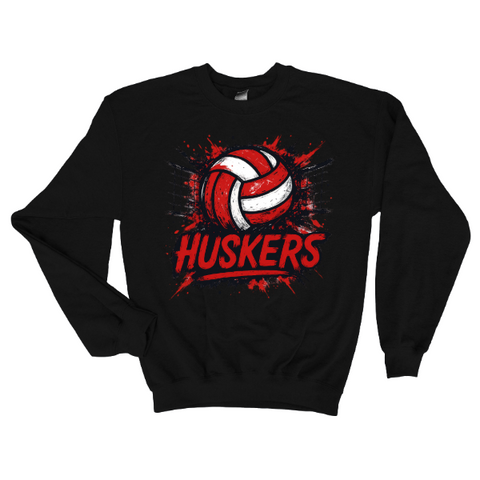 Nebraska Splatter Volleyball Sweatshirt
