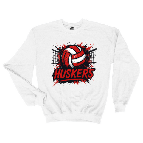Nebraska Splatter Volleyball Sweatshirt