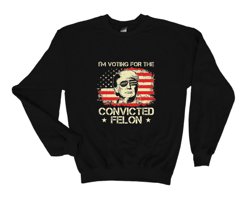 Voting for the Felon - Softstyle Unisex Crewneck
