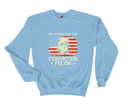 Voting for the Felon - Softstyle Unisex Crewneck