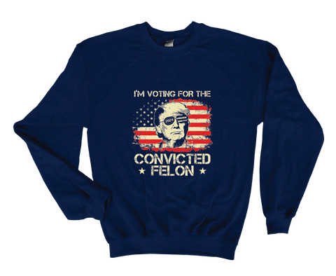 Voting for the Felon - Softstyle Unisex Crewneck