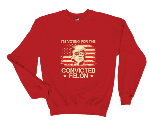 Voting for the Felon - Softstyle Unisex Crewneck