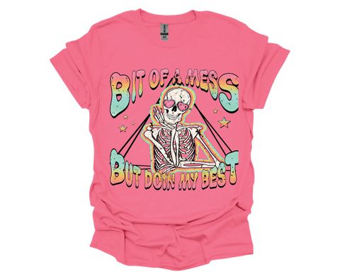 Bit of a Mess Skeleton - Softstyle Unisex T-Shirt