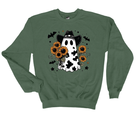 Cowprint Ghost - Softstyle Unisex Crewneck