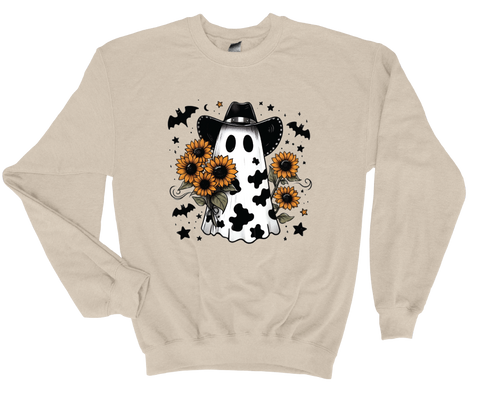Cowprint Ghost - Softstyle Unisex Crewneck