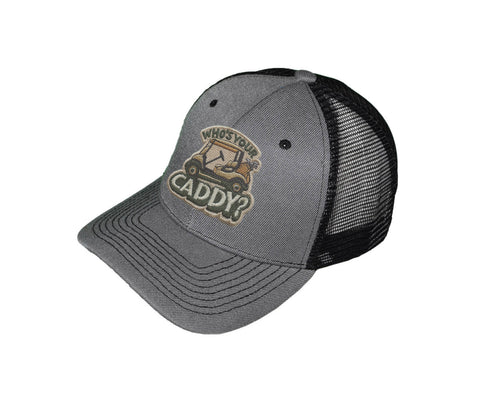 Who’s Your Caddy? Golf Trucker Hat – Structured Mesh Snapback