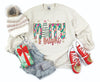 Merry and Bright Painted Christmas Sweatshirt - Cozy Crewneck