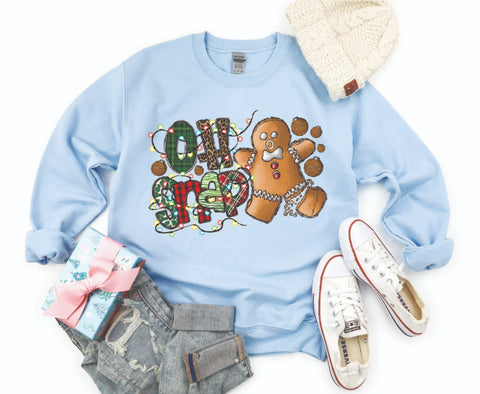 Oh Snap Gingerbread Christmas Sweatshirt- Cozy Crewneck
