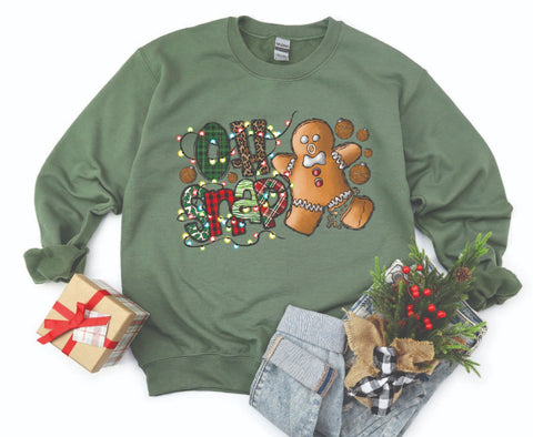 Oh Snap Gingerbread Christmas Sweatshirt- Cozy Crewneck