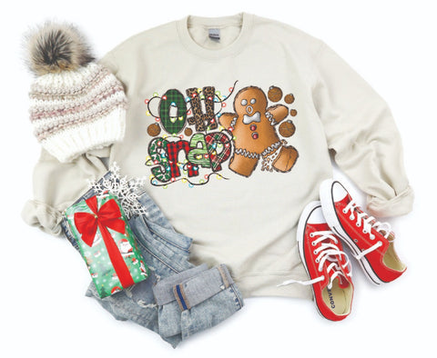 Oh Snap Gingerbread Christmas Sweatshirt- Cozy Crewneck