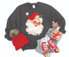 Vintage Santa Face Christmas Sweatshirt- Cozy Crewneck