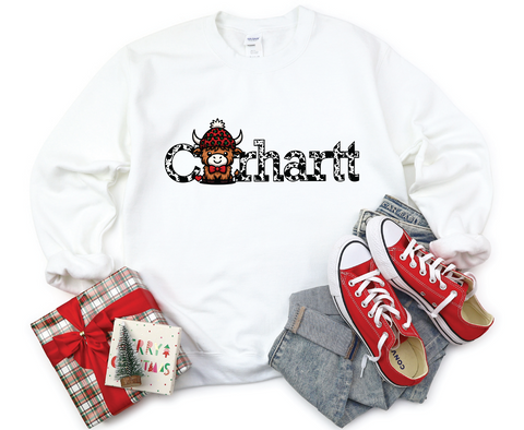 Carhartt Highland Cow Christmas Crewneck Sweatshirt