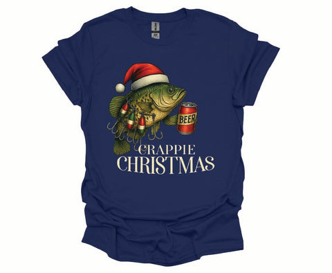 Hooked on Holiday Cheer – Crappie Christmas Tee
